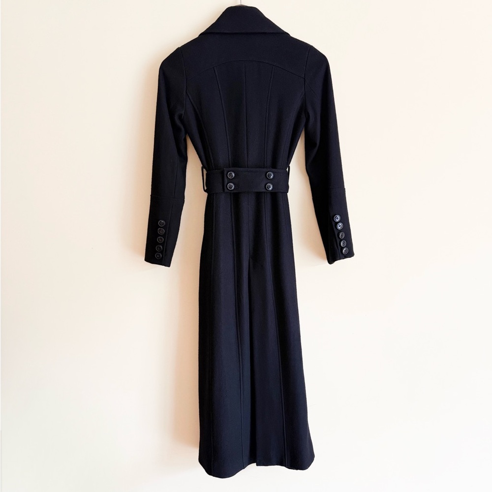 DÁLI Collection – Long Black Wool Blend Tailored Trench Coat – XS - Picture 4 of 4